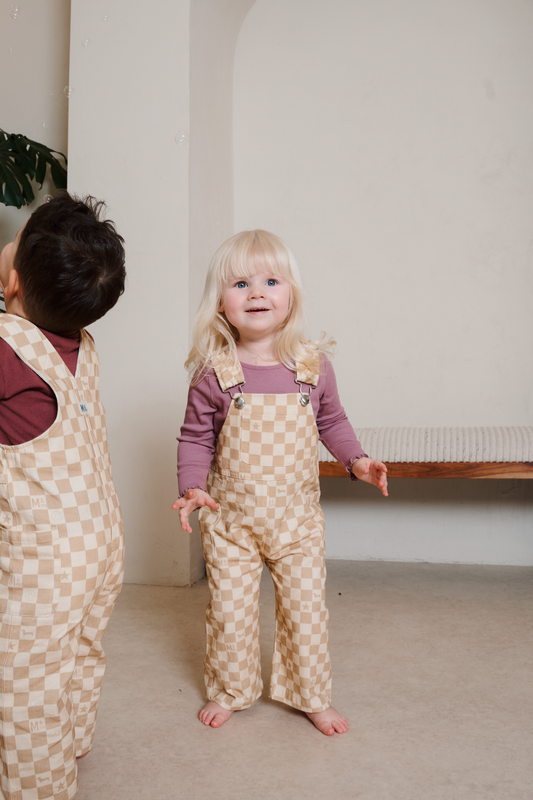 Willow Sands Check Dungarees